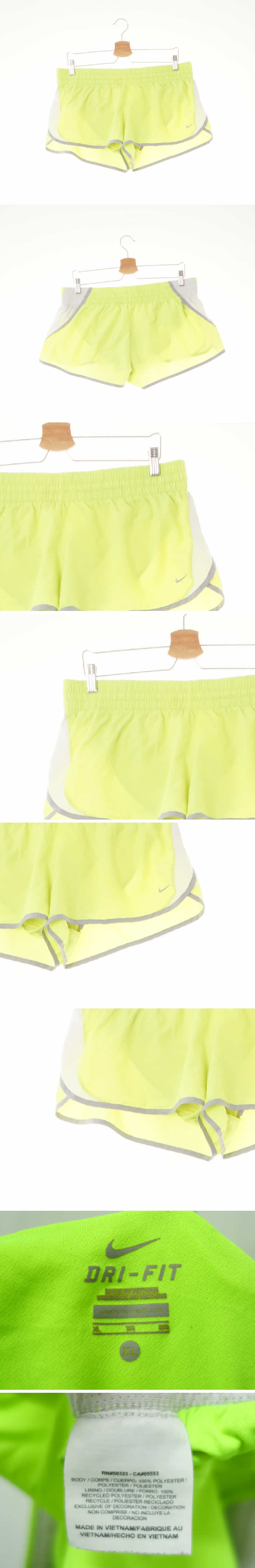 나이키 사이드배색링거숏팬츠 나이키 형광노랑 프린팅 드라이핏 사이드배색링거숏팬츠