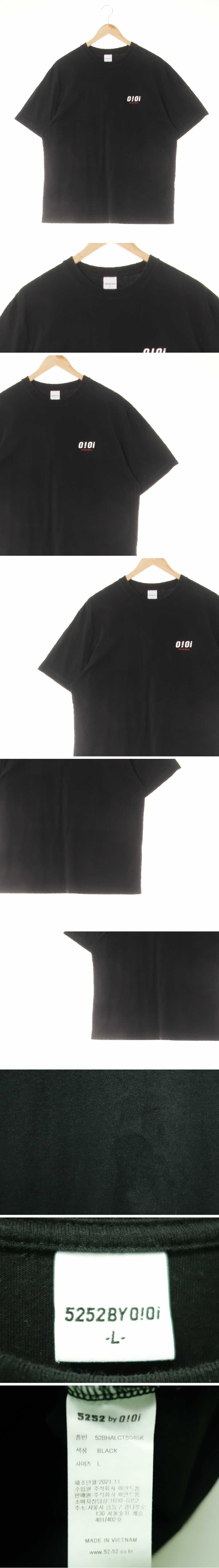 oioi 루즈핏라운드반팔티 oioi 블랙 면 루즈핏라운드반팔티
