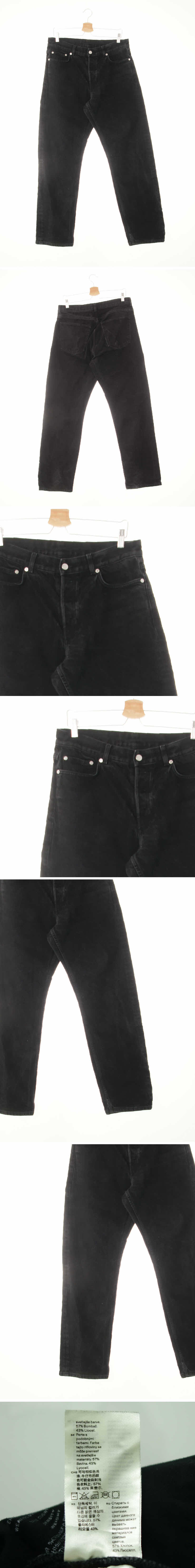 h&m 블랙 데님 워싱스트레이트진