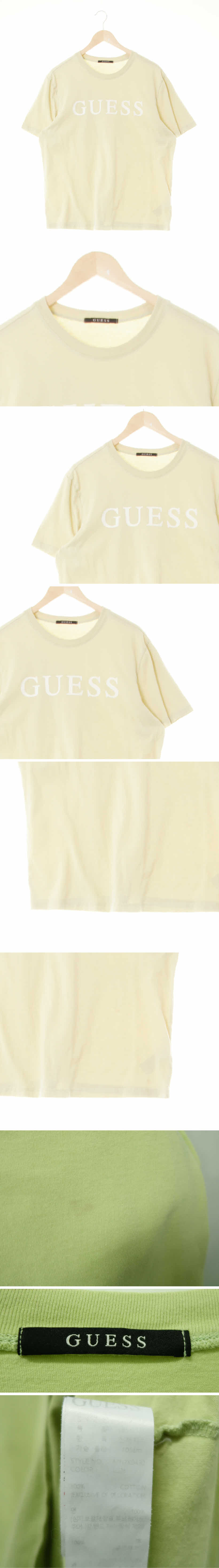 Guess 센터빅로고반팔티 Guess 셀러리그린 프린팅 면 센터빅로고반팔티