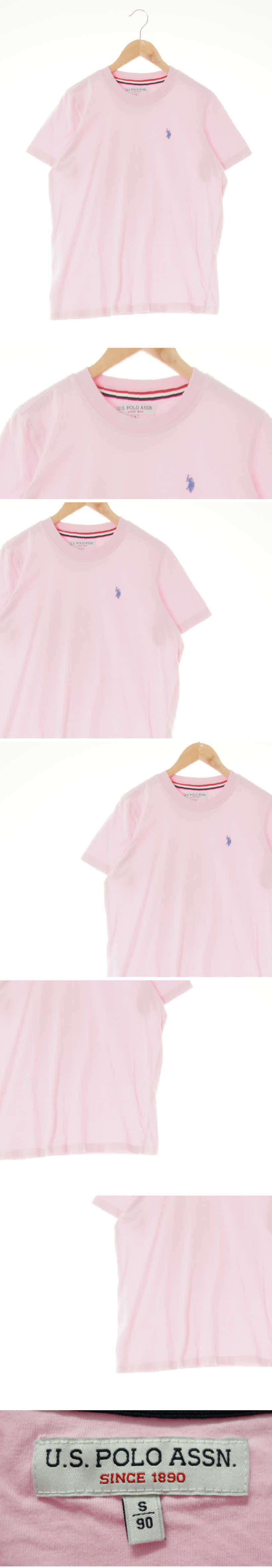 폴로아센 라운드반팔티 폴로아센 핑크 면 라운드반팔티