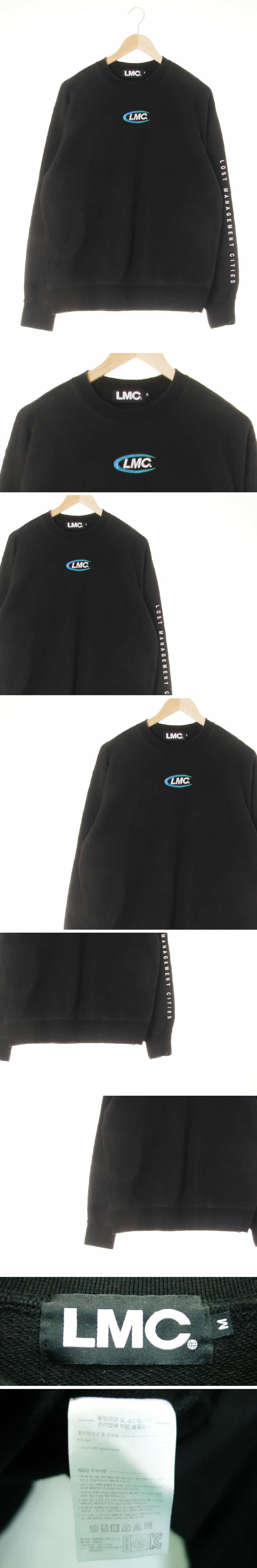 lmc 로스트매니지먼트시티맨투맨 lmc 블랙 면 로스트매니지먼트시티맨투맨
