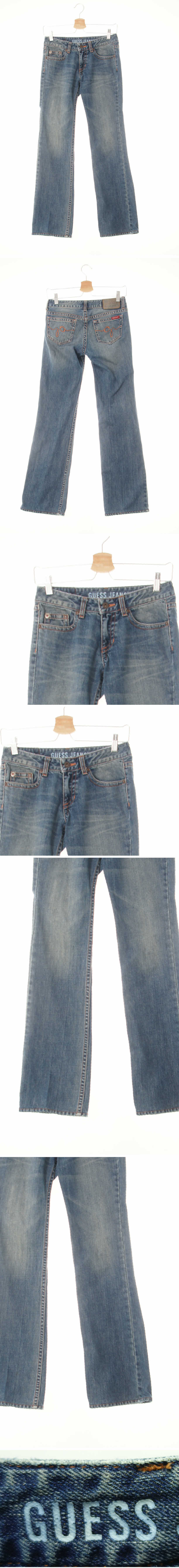 Guess 로우워싱빈티지부츠컷진 Guess 중청 데님 로우워싱빈티지부츠컷진