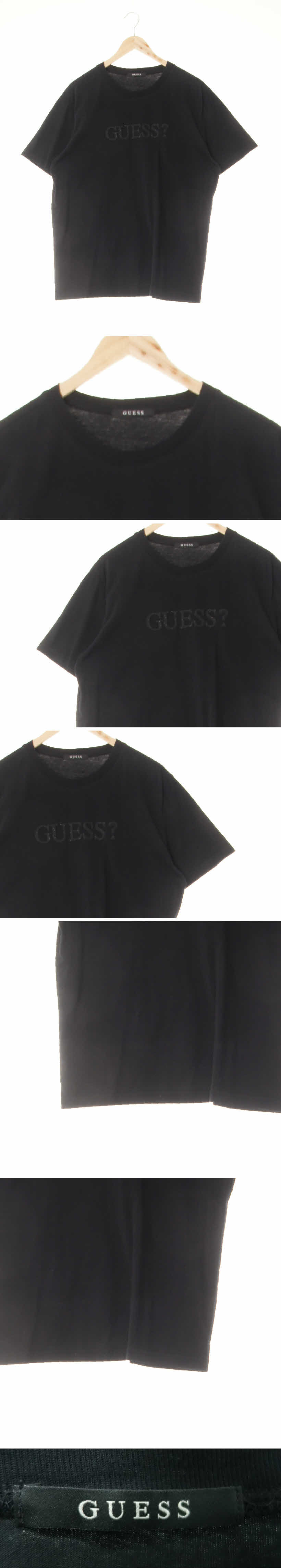 Guess 글리터입체로고반팔티 Guess 블랙 면 글리터입체로고반팔티