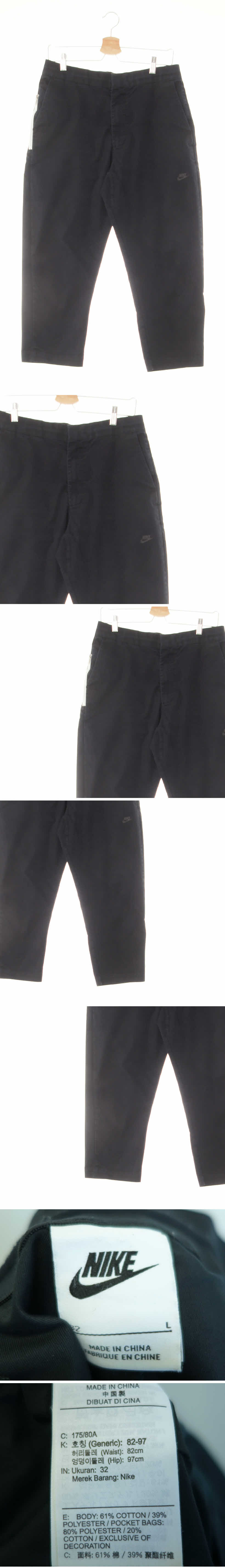 나이키 밴딩코튼멀티팬츠 나이키 블랙 면혼방 밴딩코튼멀티팬츠