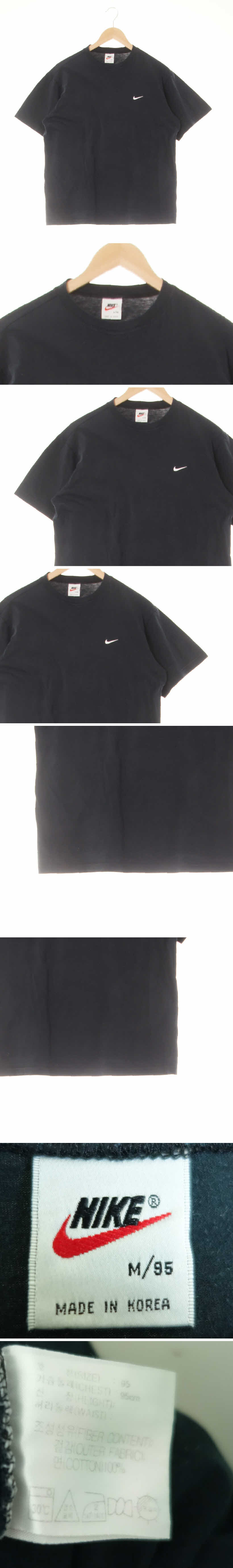 나이키 미니로고자수베이직반팔티 나이키 블랙 면 미니로고자수베이직반팔티