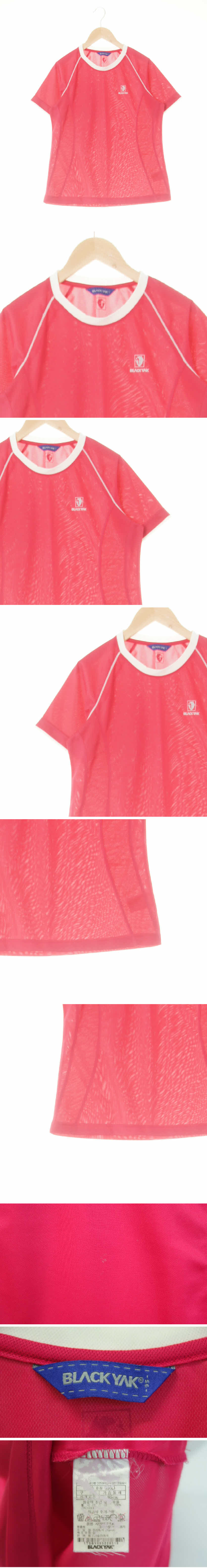 블랙야크 커버스티치디파인반팔티 블랙야크 다크핫핑크 프린팅 커버스티치디파인반팔티