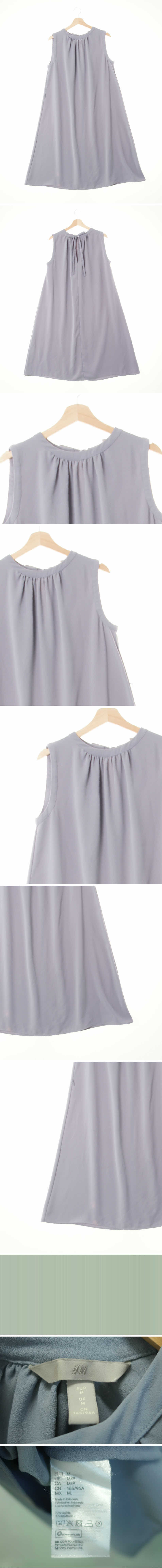 h&m 알루샨블루 셔링넥루즈원피스
