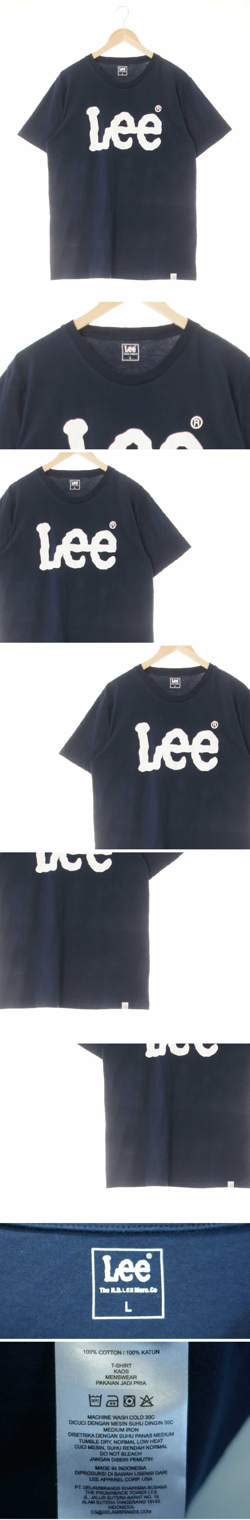 리 라운드루즈핏반팔티 리 네이비 면 라운드루즈핏반팔티