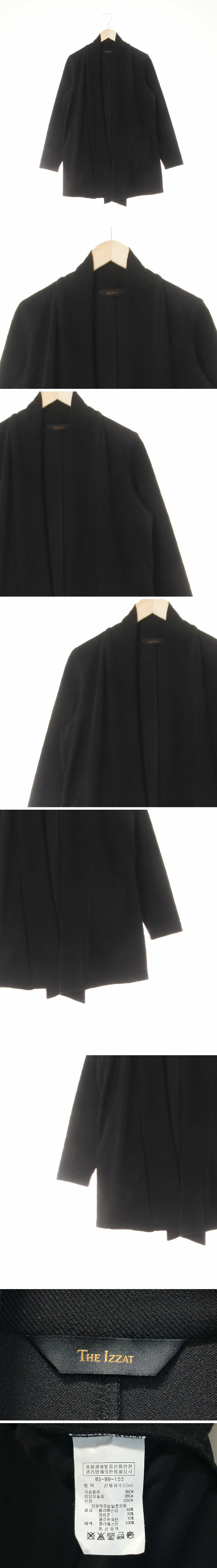 더아이잗 블랙 숄카라오픈롱가디건