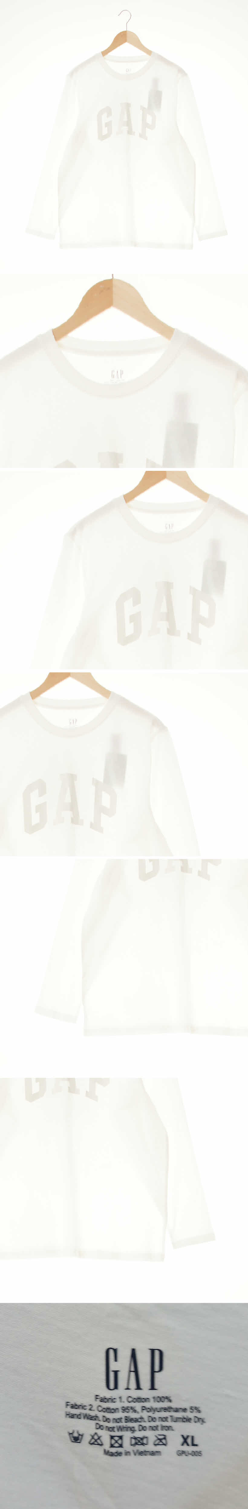 gap 톤온톤빅로고티 gap 화이트 면 톤온톤빅로고티