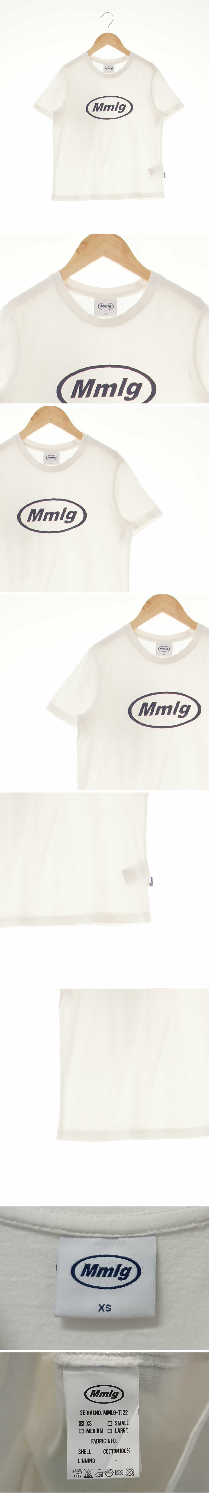 mmlg 빅로고라운드반팔티 mmlg 화이트 프린팅 면 빅로고라운드반팔티