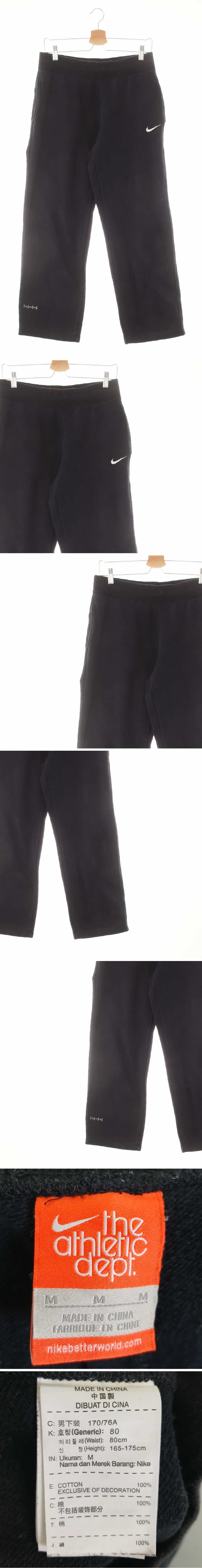 나이키 자수로고추리닝팬츠 나이키 블랙 면혼방 자수로고추리닝팬츠