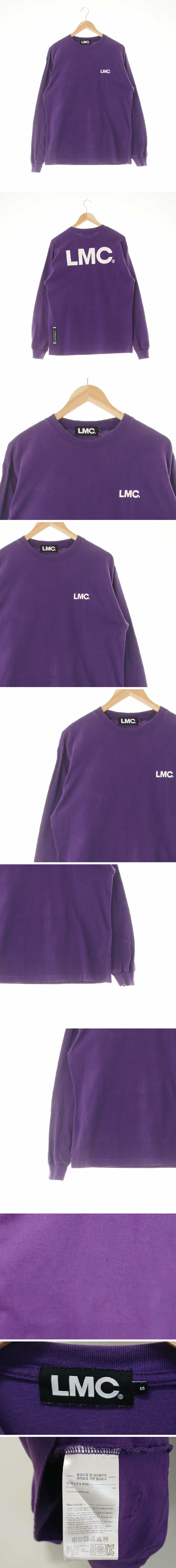 lmc 볼드레터로고크루넥티셔츠 lmc 퍼플 프린팅 면 볼드레터로고크루넥티셔츠