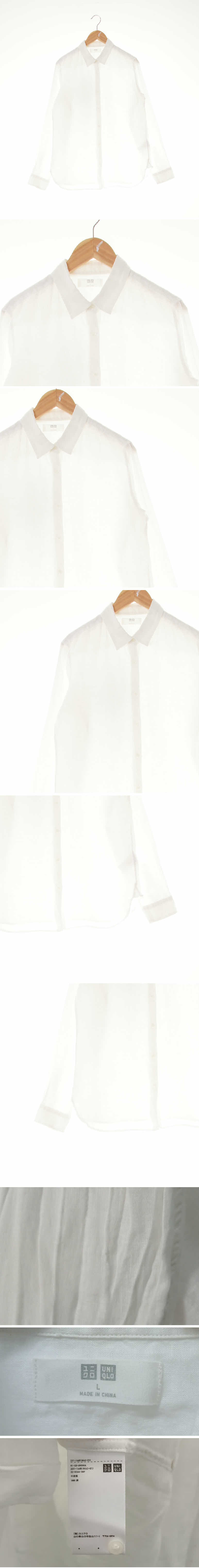 유니클로 사이드플리츠거즈셔츠 유니클로 화이트 린넨 사이드플리츠거즈셔츠