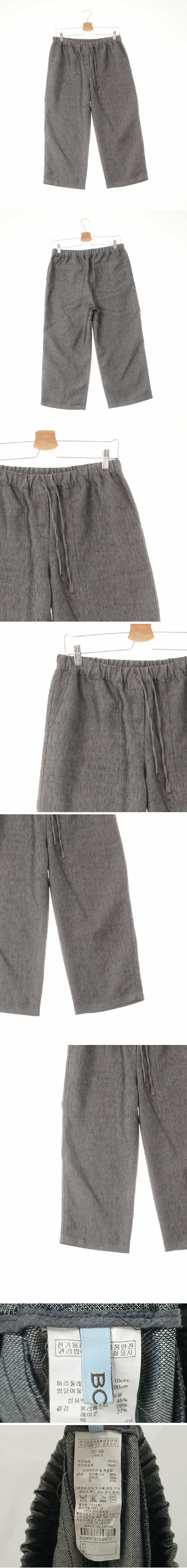 bcbg 스티치포켓슬랙스팬츠 bcbg 멜란지그레이 린넨혼방 스티치포켓슬랙스팬츠
