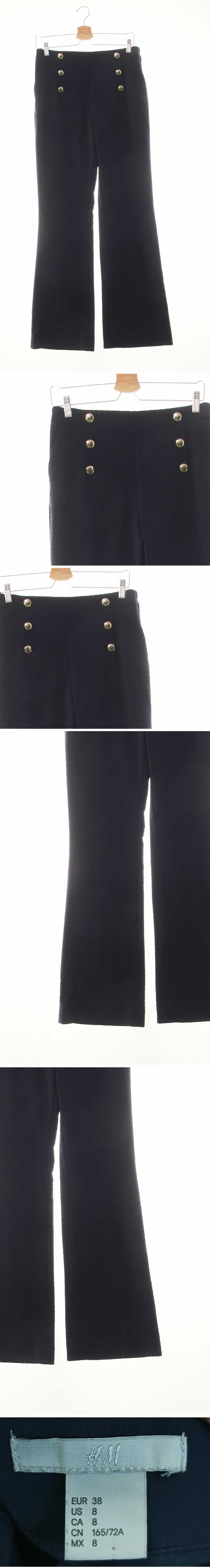 h&m 골드더블버튼킥플레어슬랙스 h&m 네이비 골드더블버튼킥플레어슬랙스