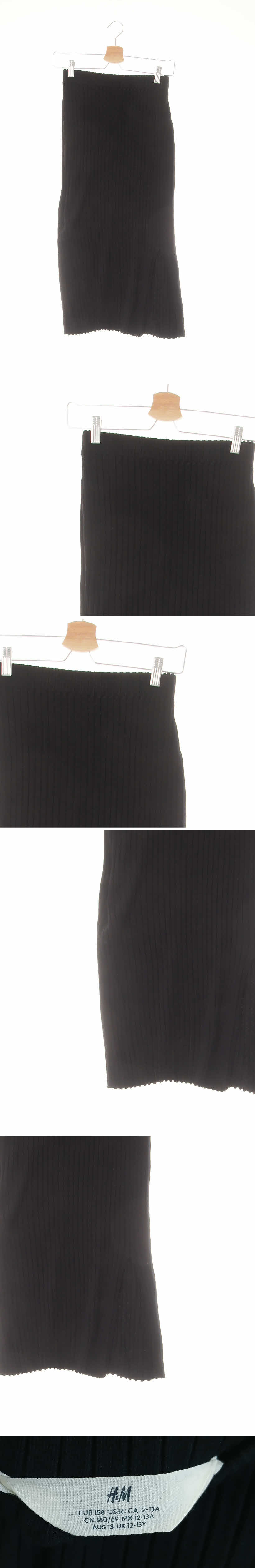 h&m 트임골지롱스커트 h&m 블랙 트임골지롱스커트