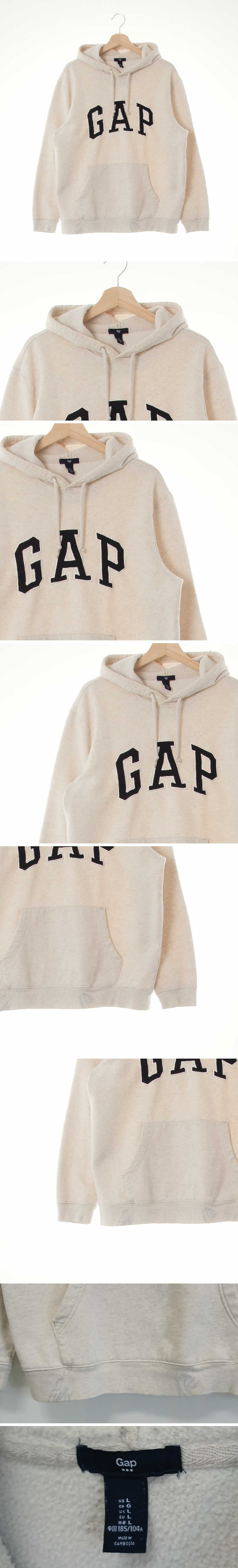 gap 빅아치로고스웨트후드티 gap 오트밀 면혼방 빅아치로고스웨트후드티