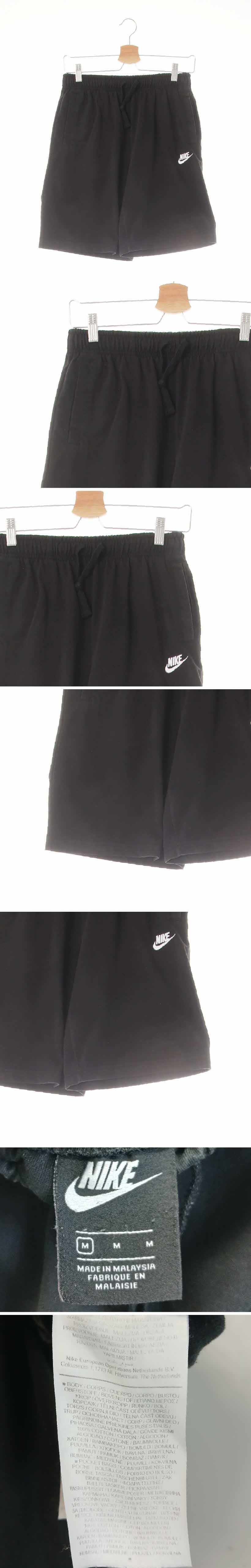나이키 로고자수하프트레이닝팬츠 나이키 블랙 면 로고자수하프트레이닝팬츠