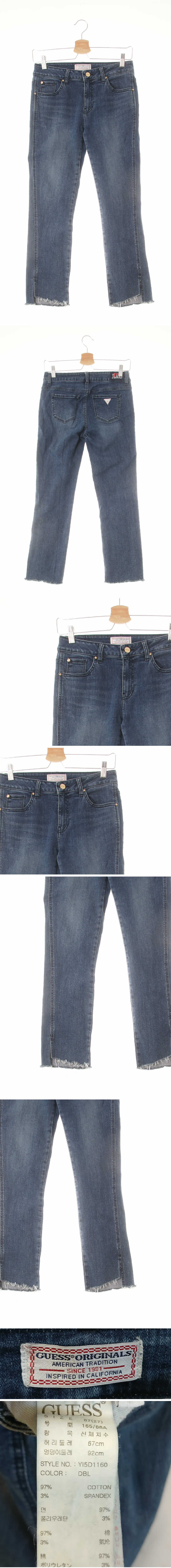 Guess 언발트임컷팅진 Guess 진청 데님 언발트임컷팅진