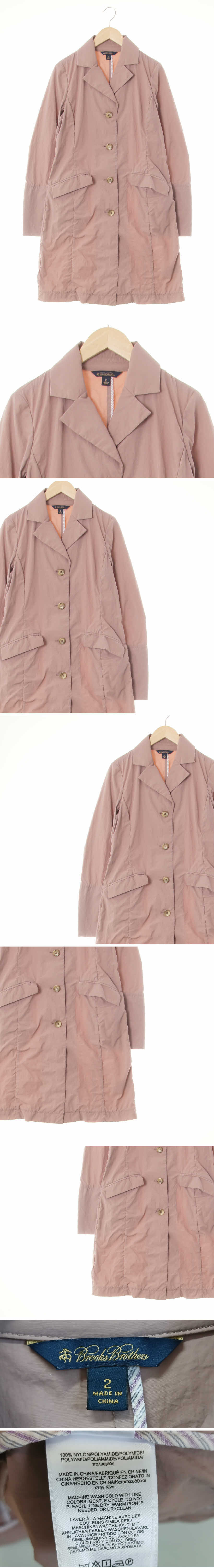 brooksbrothers 슬림핏롱쿨사파리코트 brooksbrothers 드라이로즈핑크 나일론 슬림핏롱쿨사파리코트