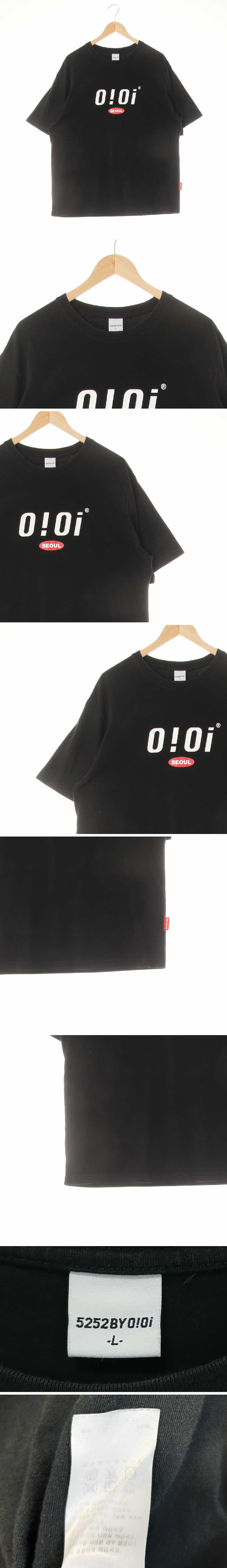 oioi 볼드레터링루즈반팔티 oioi 블랙 프린팅 면 볼드레터링루즈반팔티