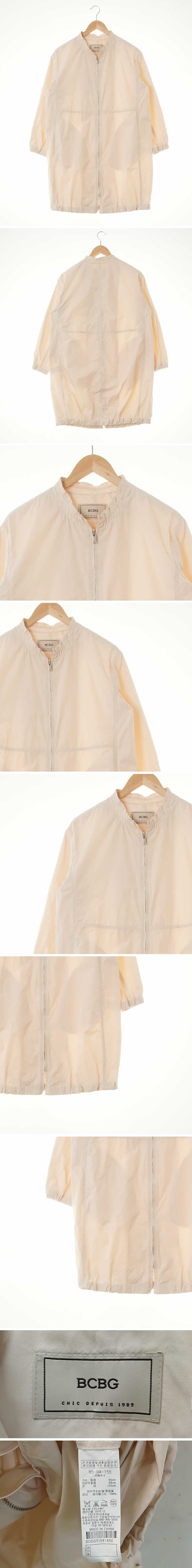 bcbg 셔링넥절개롱재킷 bcbg 아이보리 셔링넥절개롱재킷