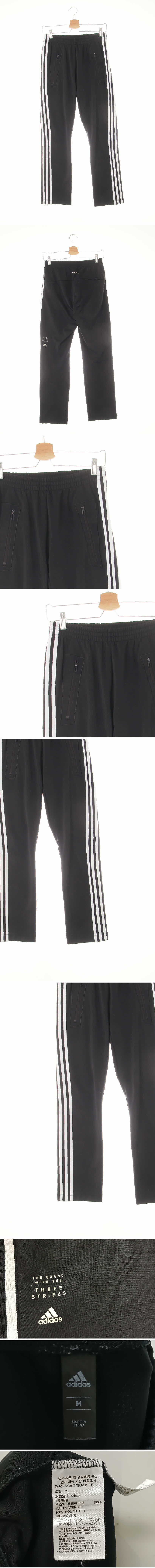 아디다스 블랙 프린팅 레터링로고삼선트레이닝팬츠