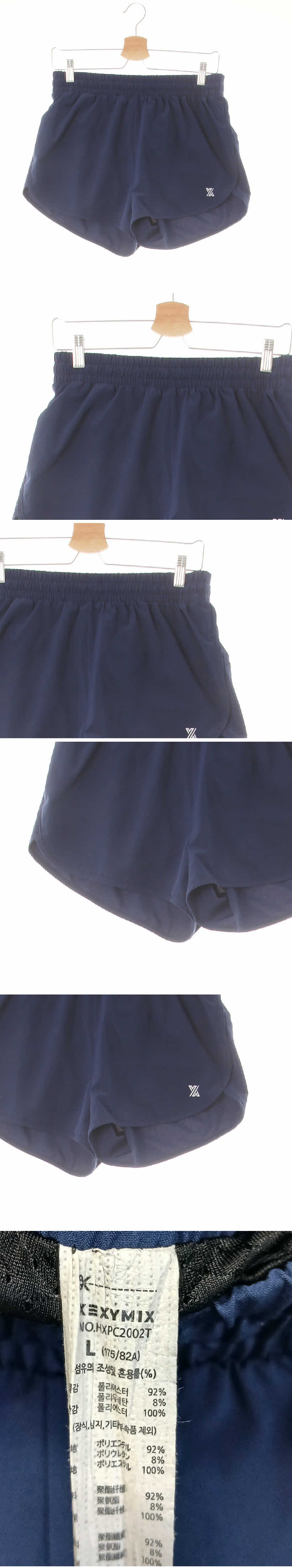 젝시믹스 심볼로고라운드컷숏츠 젝시믹스 네이비 심볼로고라운드컷숏츠