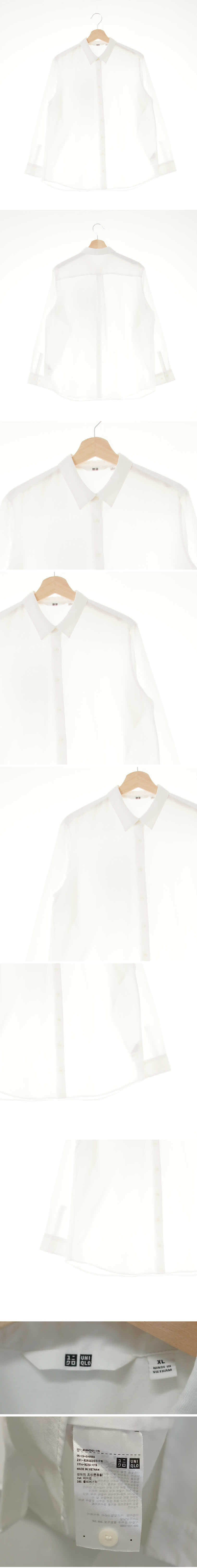 유니클로 박스플리츠루즈블라우스 유니클로 화이트 면 박스플리츠루즈블라우스