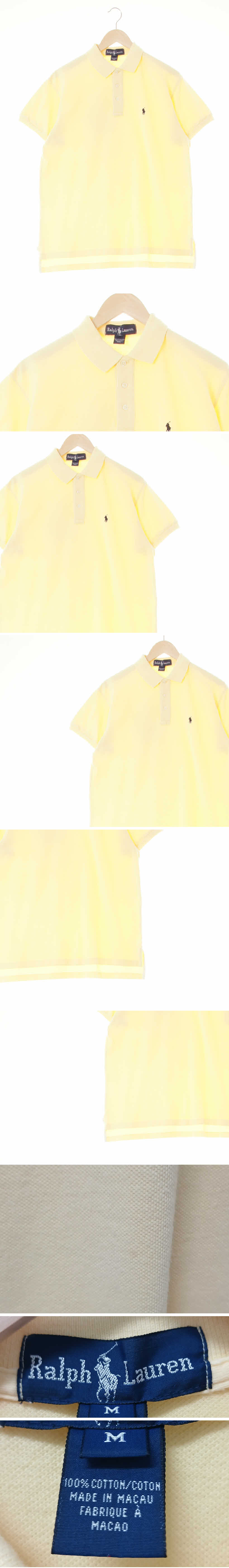 랄프로렌 클래식핏카라반팔티 랄프로렌 버터옐로우 면 클래식핏카라반팔티