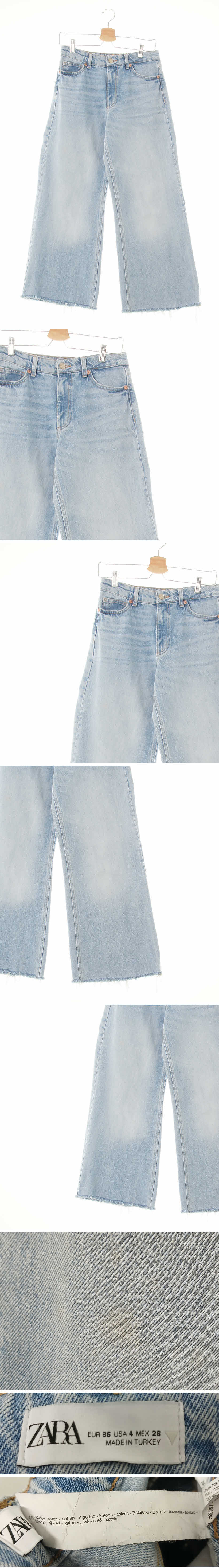 자라 스트레치플레어핏컷팅진 자라 연청 데님 스트레치플레어핏컷팅진