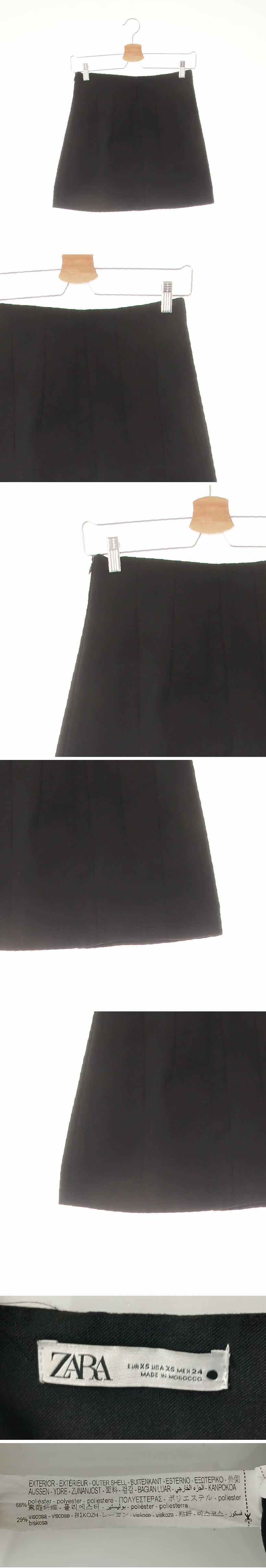 자라 절개슬림미니스커트 자라 블랙 절개슬림미니스커트