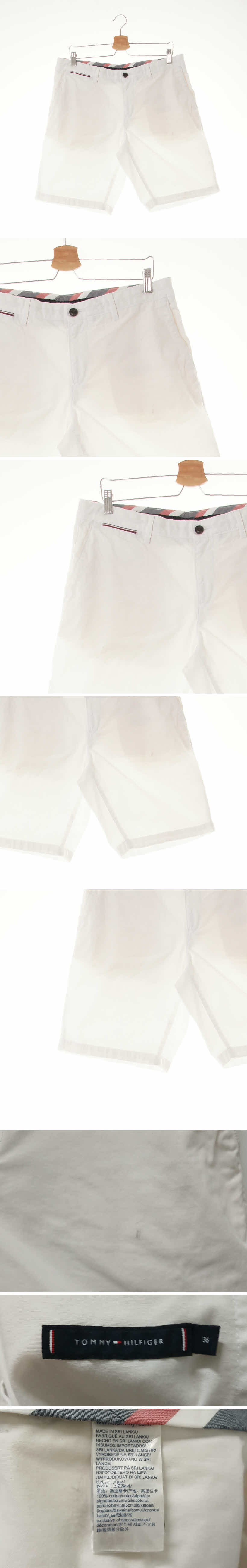 타미힐피거 치노반바지 타미힐피거 화이트 면 치노반바지