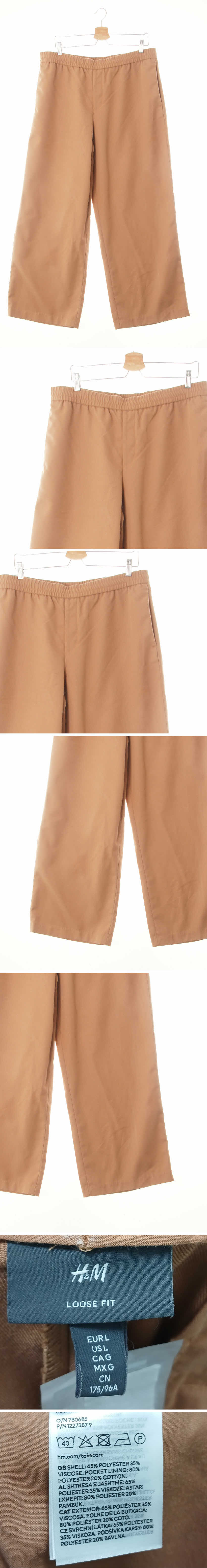 h&m 와이드심플팬츠 h&m 페블베이지 비스코스혼방 와이드심플팬츠