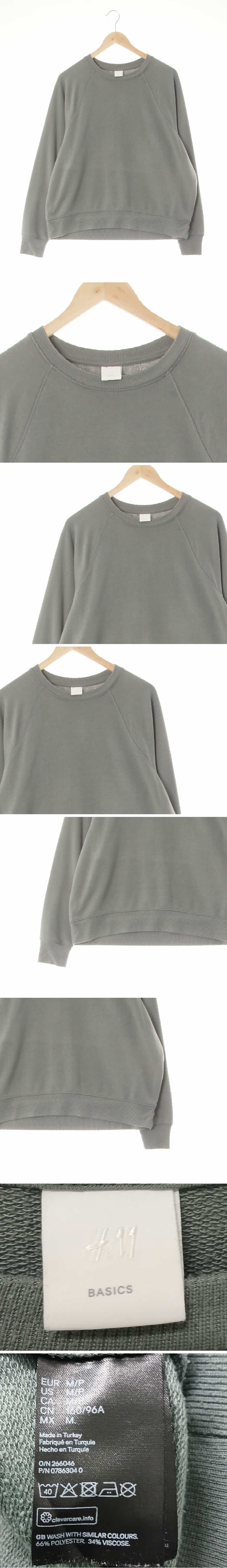 h&m 심플클래식나그랑맨투맨 h&m 미네랄그린 비스코스혼방 심플클래식나그랑맨투맨