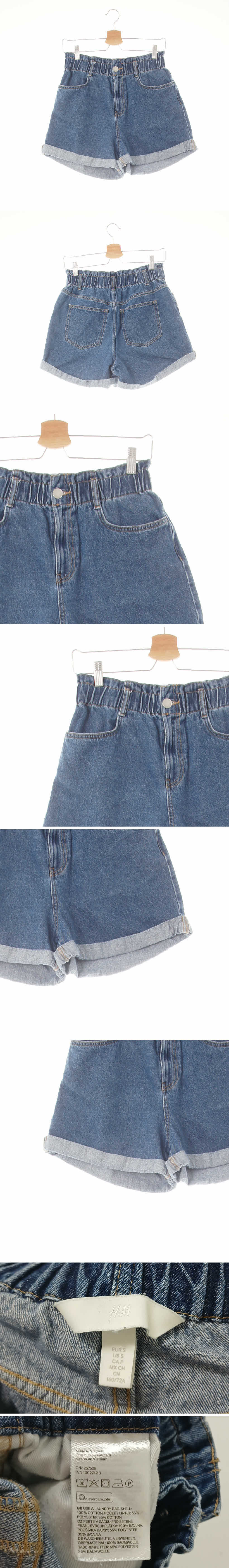 h&m 롤업밴딩숏진 h&m 중청 데님 롤업밴딩숏진