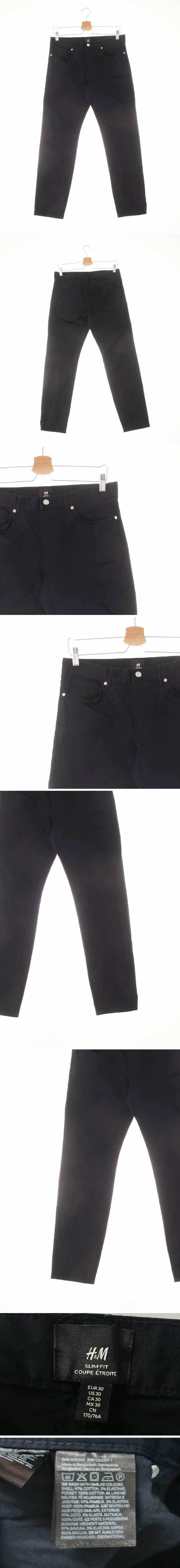 h&m 텐션스트레이트진 h&m 네이비 면혼방 텐션스트레이트진