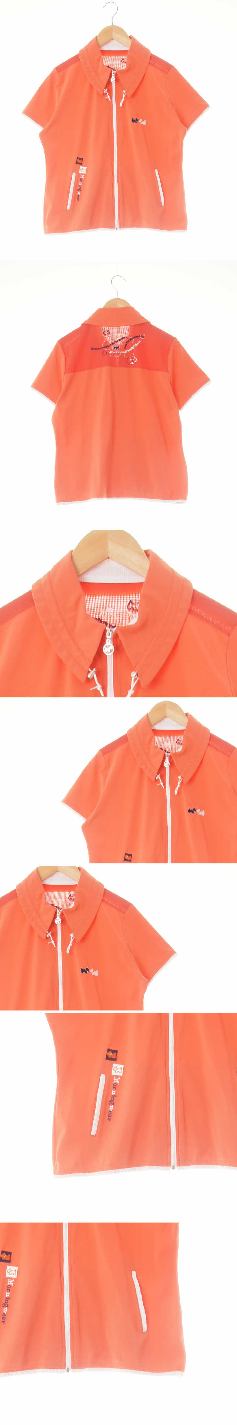 morningwear 반팔카라스트링집업 morningwear 코랄 반팔카라스트링집업
