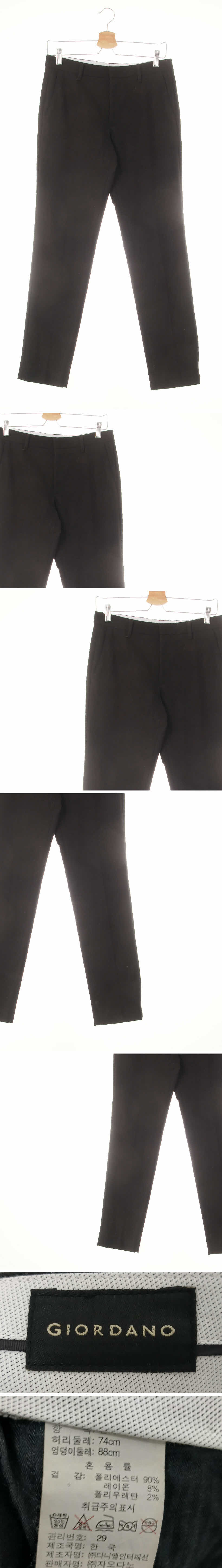 지오다노 심플슬림핏슬랙스팬츠 지오다노 블랙 심플슬림핏슬랙스팬츠