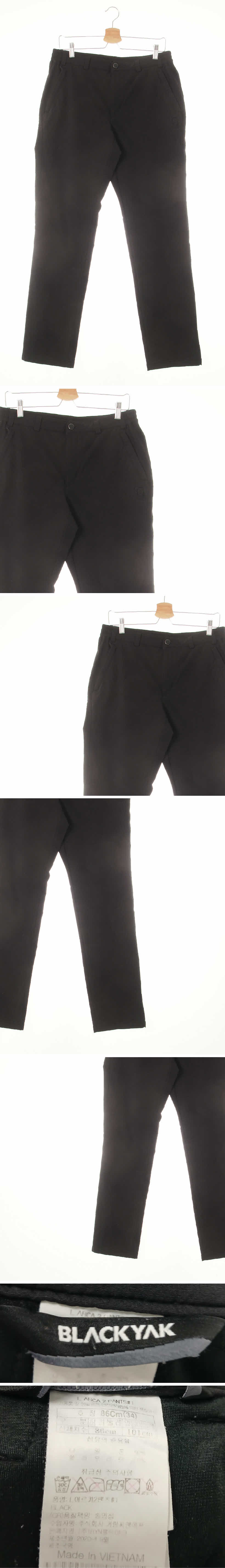 블랙야크 블랙 나일론혼방 밴딩스트레이트아웃도어팬츠