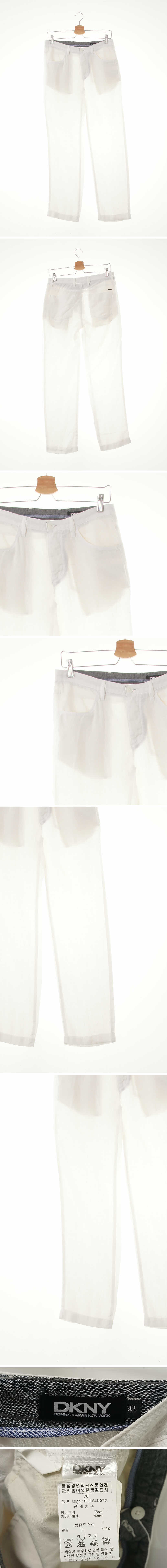 dkny 스트레이트팬츠 dkny 화이트 린넨 스트레이트팬츠