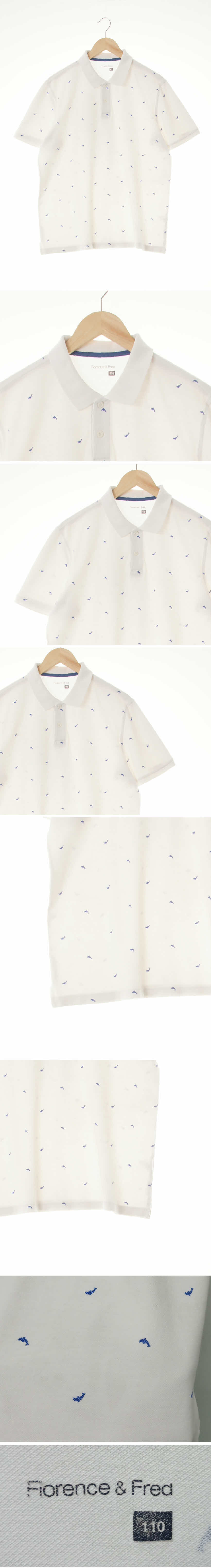 florence&fred 카라반팔티 florence&fred 화이트 돌고래패턴 면혼방 카라반팔티
