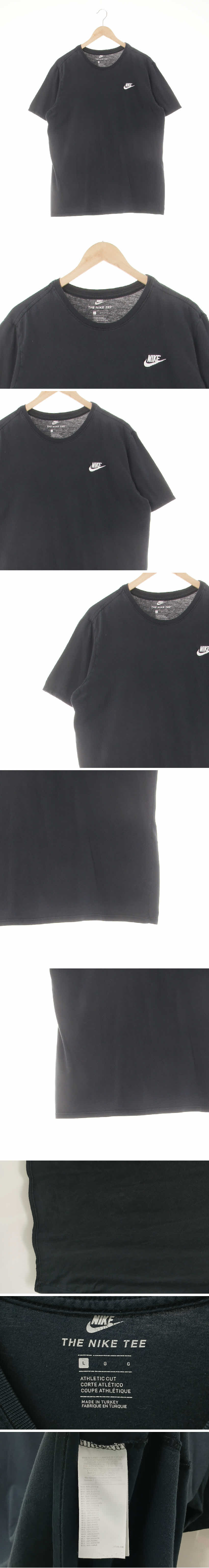 나이키 자수로고라운드반팔티 나이키 블랙 면 자수로고라운드반팔티
