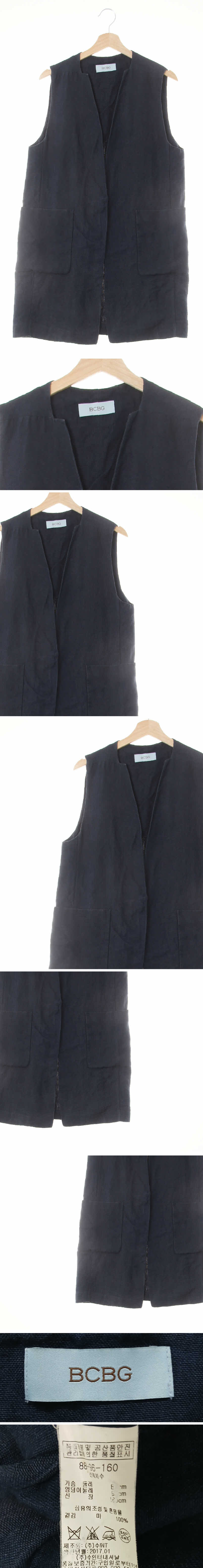 bcbg 민소매롱마자켓 bcbg 네이비 마 민소매롱마자켓