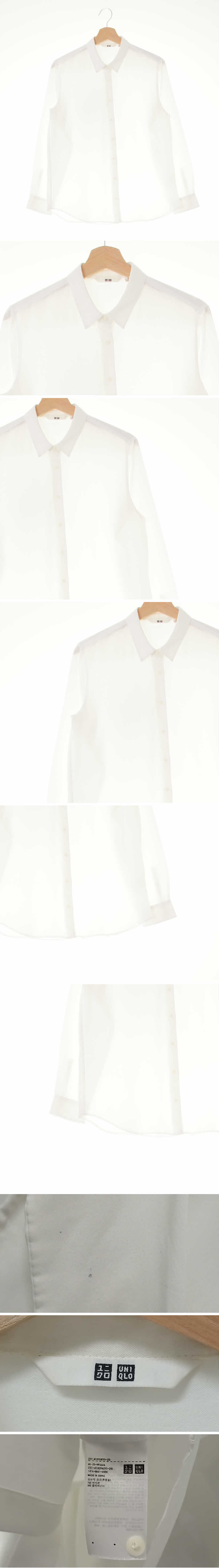 유니클로 박스플리츠블라우스 유니클로 아이보리 박스플리츠블라우스