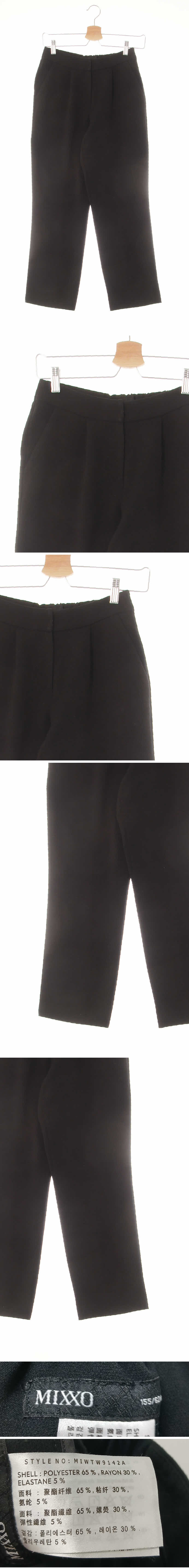 미쏘 심플핀턱슬랙스 미쏘 블랙 심플핀턱슬랙스