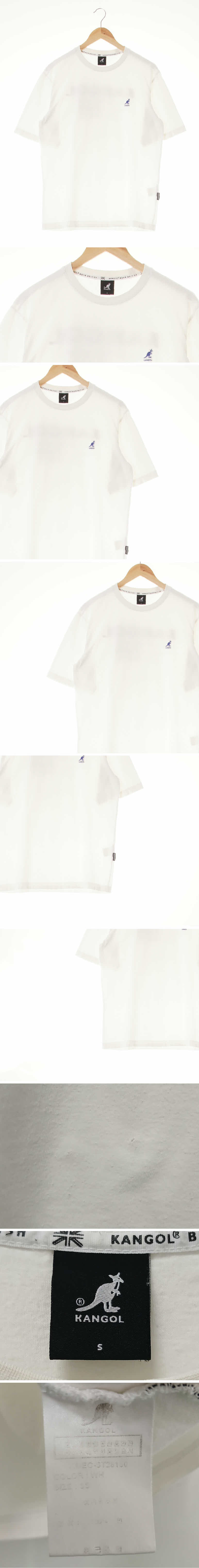 캉골 루즈핏반팔티 캉골 화이트 면 루즈핏반팔티