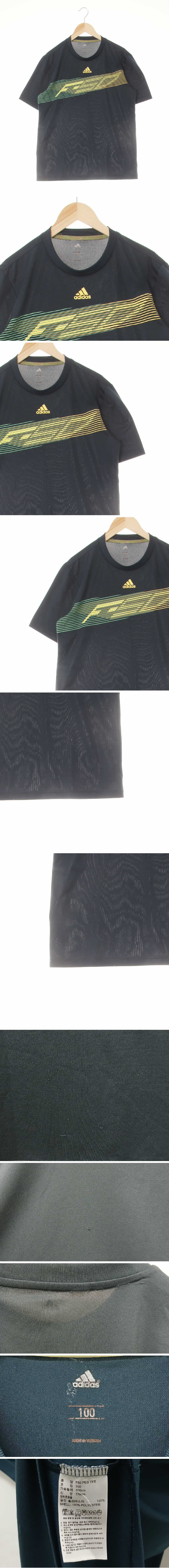 아디다스 빗살레터링스포츠반팔티 아디다스 다크청록색 프린팅 빗살레터링스포츠반팔티